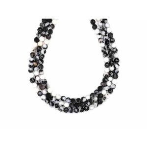 Jáspis zebra fazettált golyó 4-5mm– ékszerkészítő alapanyag (füzér) kép