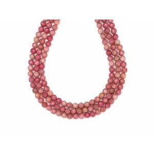 Thulit fazettált golyó 4-5mm– ékszerkészítő alapanyag (füzér) kép