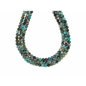 Türkiz afrikai fazettált golyó 4mm– ékszerkészítő alapanyag (füzér) kép