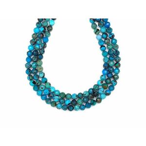 Türkiz fazettált golyó 5mm– ékszerkészítő alapanyag (füzér) kép