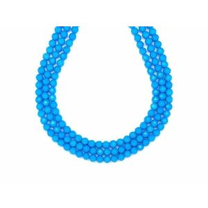 Üveg fazettált kék golyó 4mm– ékszerkészítő alapanyag (füzér) kép