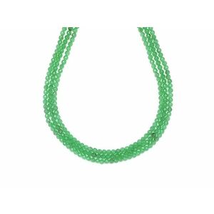 Üveg fazettált zöld golyó 2-3mm– ékszerkészítő alapanyag (füzér) kép