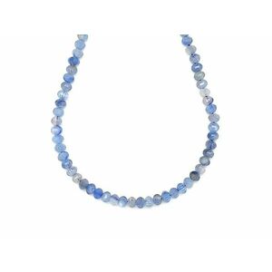 Kianit fazettált lencse 4x3mm– ékszerkészítő alapanyag (füzér) kép