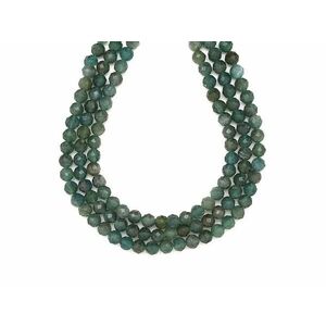 Kianit fazettált zöld golyó 5-6mm– ékszerkészítő alapanyag (füzér) kép