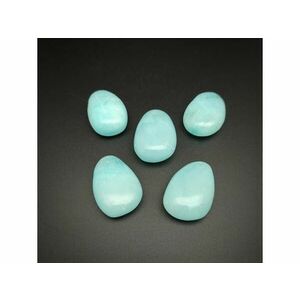 Átfúrt Aragonit kék csepp medál kép