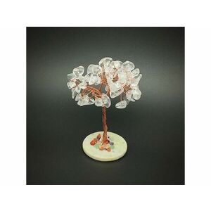 Ásványfa réz Hegyikristály jáde lapon 8cm kép