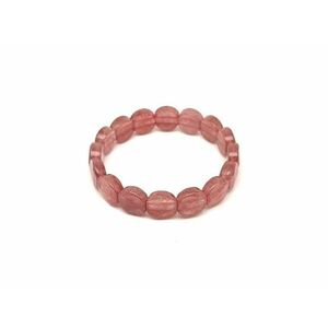 Eperkvarc háromszög faz korong karkötő 13x6mm kép