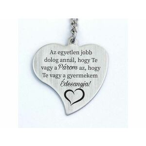 Édesanyja és Párom Gravírozott Szív Kulcstartó kép