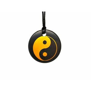 Shungit medál Yin Yang kerek 30mm kép