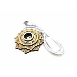 Lámpa fa talpas USB lótusz szinváltós 8cm kép
