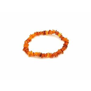 Borostyán sötét splitter gumis karkötő kép