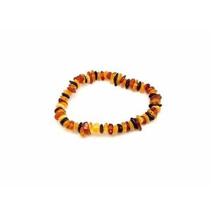 Borostyán vegyes splitter gumis karkötő kép