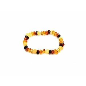 Borostyán vegyes splitter gumis karkötő A kép