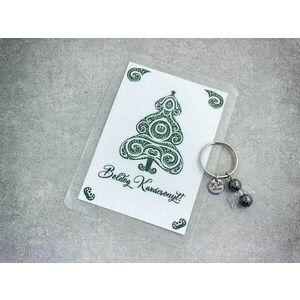 Boldog Karácsonyt kulcstartó hematittal kép