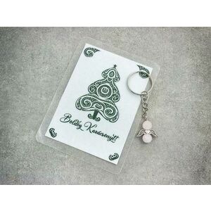 Szeretettel kulcstartó rózsakvarccal kép