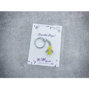 Szeretlek Papa sárga angyal medálos kulcstartó kép