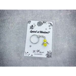 Leszel a tanúm sárga angyal medálos kulcstartó kép