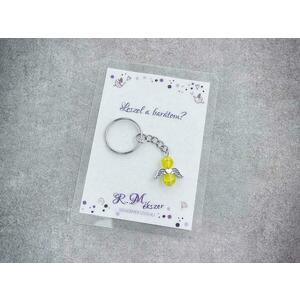 Leszel a barátom sárga angyal medálos kulcstartó kép