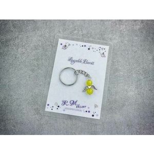 Legjobb barátomnak sárga angyal medálos kulcstartó kép