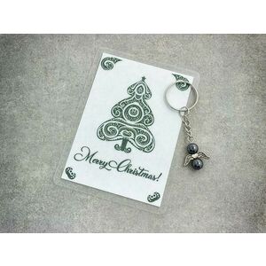 Merry Christmas kulcstartó hematittal kép