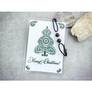 Merry Christmas gránát angyal karkötő kép