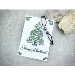 Merry Christmas hematit angyal karkötő kép