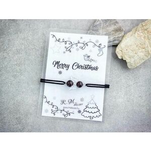 Merry Christmas gránát angyal karkötő kép