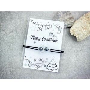 Merry Christmas hematit angyal karkötő kép