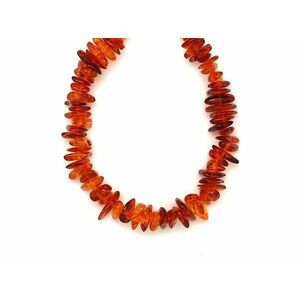 Borostyán barna splitter nyaklánc 80cm kép