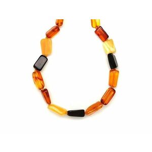 Borostyán csiszolt darabok 6-10x8-14cm nyaklánc 45cm kép