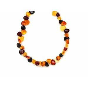 Borostyán kerekített vegyes splitter nyaklánc 55cm kép