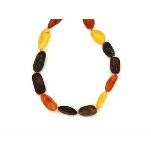 Borostyán matt pebble 5-9x11-19mm nyaklánc 55cm kép