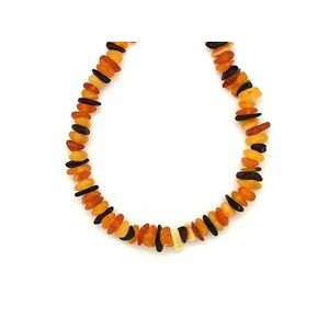 Borostyán matt vegyes splitter nyaklánc 45cm kép