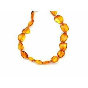 Borostyán pebble 4-8x10-14mm nyaklánc 55cm kép