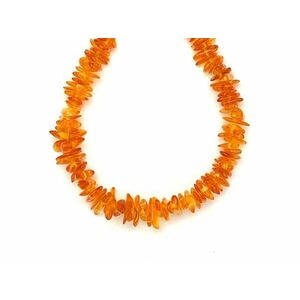 Borostyán sárga splitter nyaklánc 45cm kép