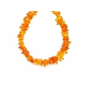 Borostyán sárga splitter nyaklánc 55cm kép
