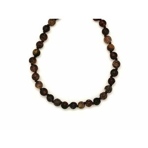 Borostyán sötét barna matt golyó 5mm nyaklánc 50cm kép