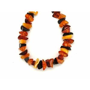 Borostyán vegyes nagy splitter nyaklánc 60cm kép