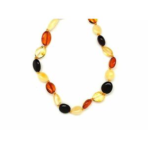 Borostyán vegyes pebble 4-5x7-11mm nyaklánc 55cm kép