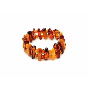 Borostyán dupla soros vegyes karkötő 22-25mm kép