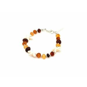 Borostyán kapcsos vegyes tengeri csillag karkötő kép