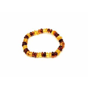 Borostyán kerekített multi világos splitter karkötő kép