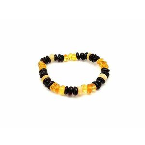 Borostyán kerekített multi splitter karkötő kép