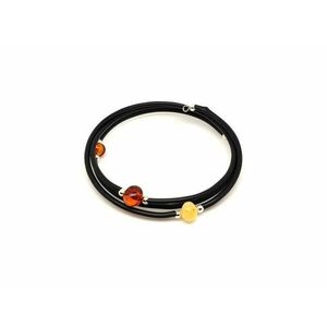 Borostyán memória vegyes golyó karkötő 7-8mm kép