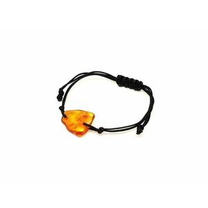 Borostyán állítható cérna dobcsiszolat karkötő 2-3cm kép