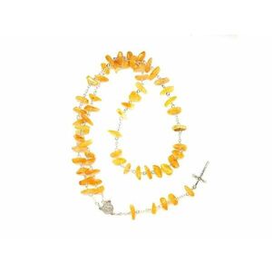 Borostyán sárga splitter rózsafüzér kép