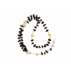 Borostyán sötét barna splitter rózsafüzér kép