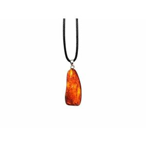 Borostyán kapcsos dobcsiszolat nyaklánc 2-3cm kép