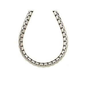 Orvosi acél ezüstszínű dobozlánc nyaklánc 45 cm kép