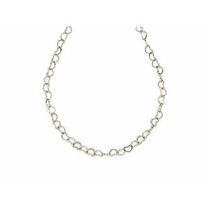 Orvosi acél ezüstszínű szív lánc nyaklánc 45 cm kép